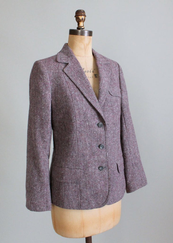 Vintage 1970s Hourihan Purple Irish Tweed Blazer - Raleigh Vintage