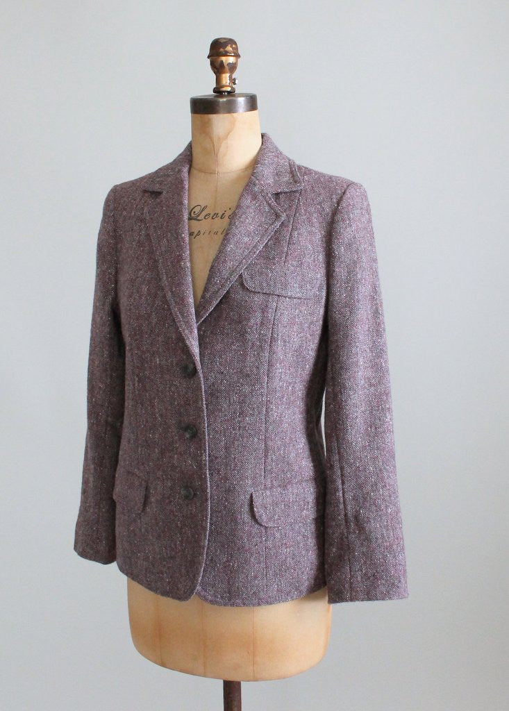 Vintage 1970s Hourihan Purple Irish Tweed Blazer | Raleigh Vintage