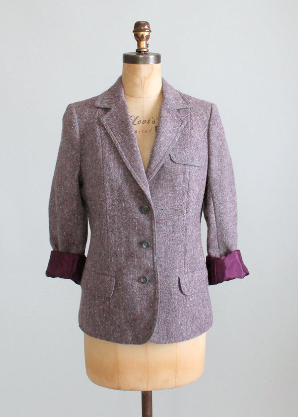 Vintage 1970s Hourihan Purple Irish Tweed Blazer - Raleigh Vintage
