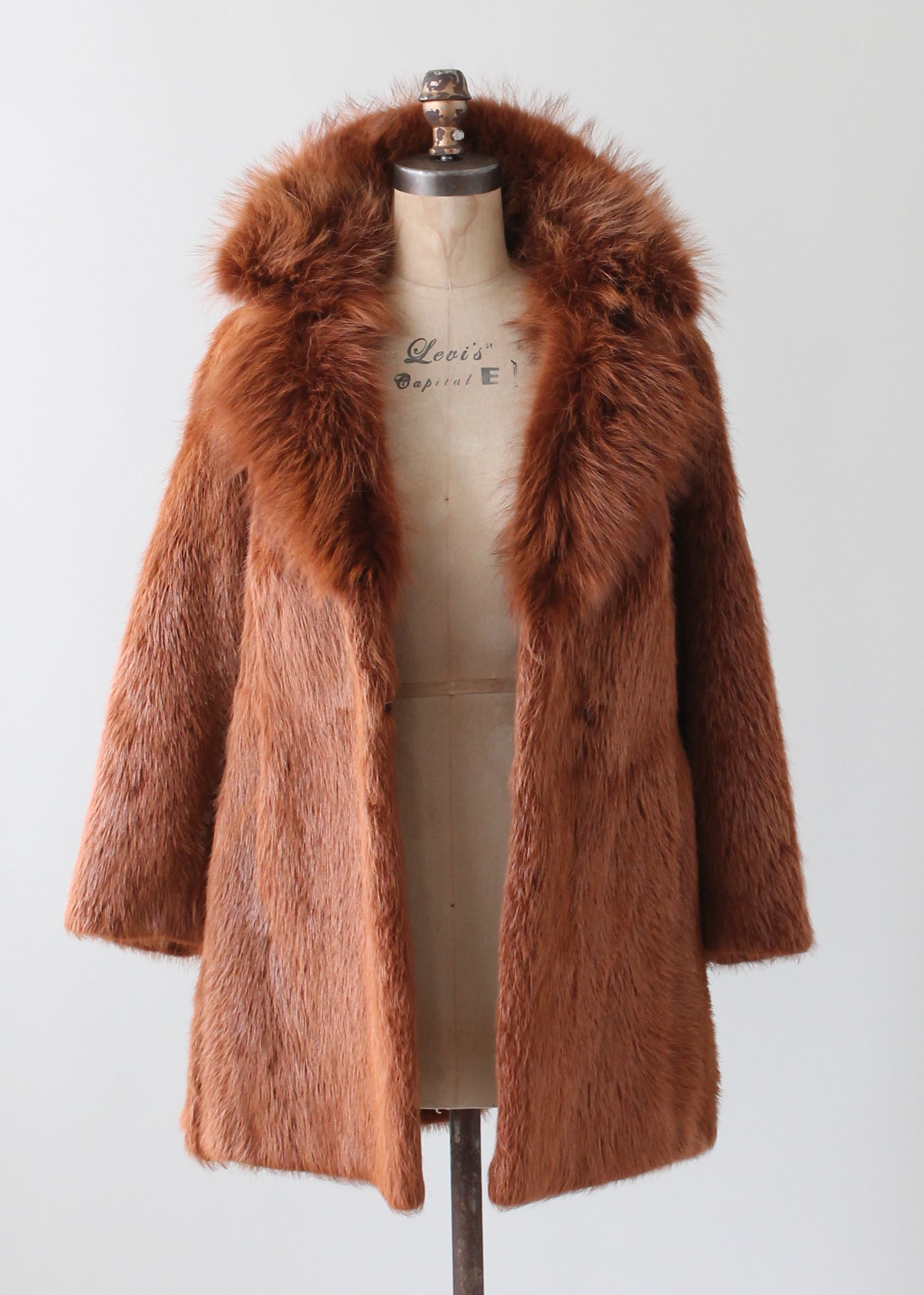 Vintage 1970s Red Fox Fur Coat - Raleigh Vintage