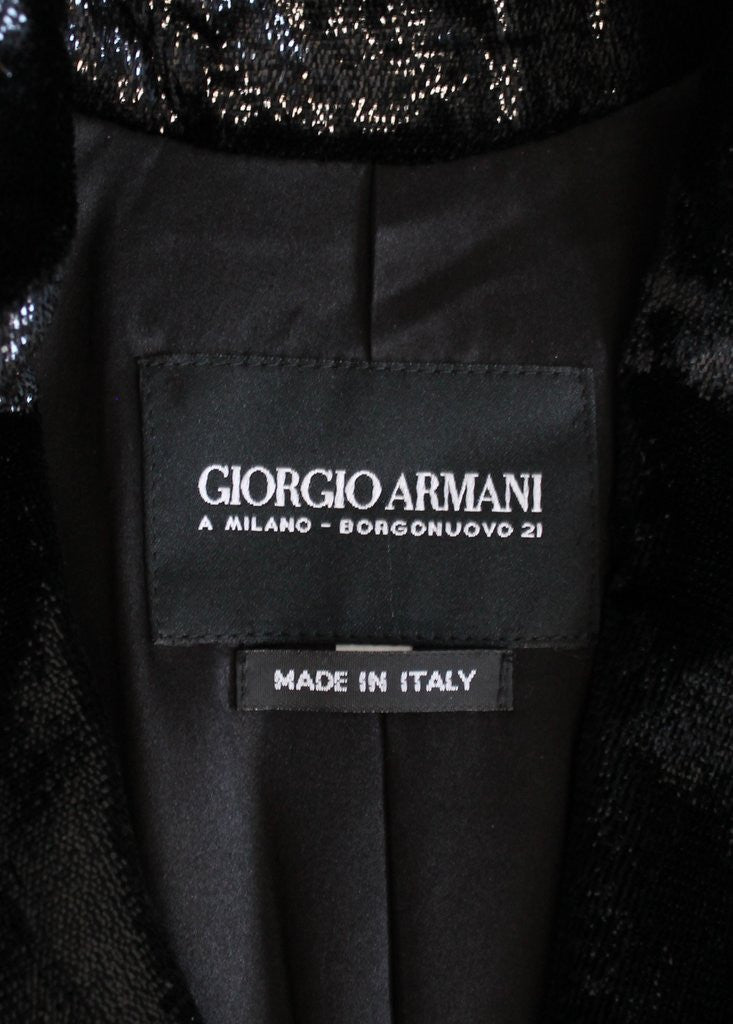 Vintage 1990s Giorgio Armani Black Shimmer Blazer | Raleigh Vintage
