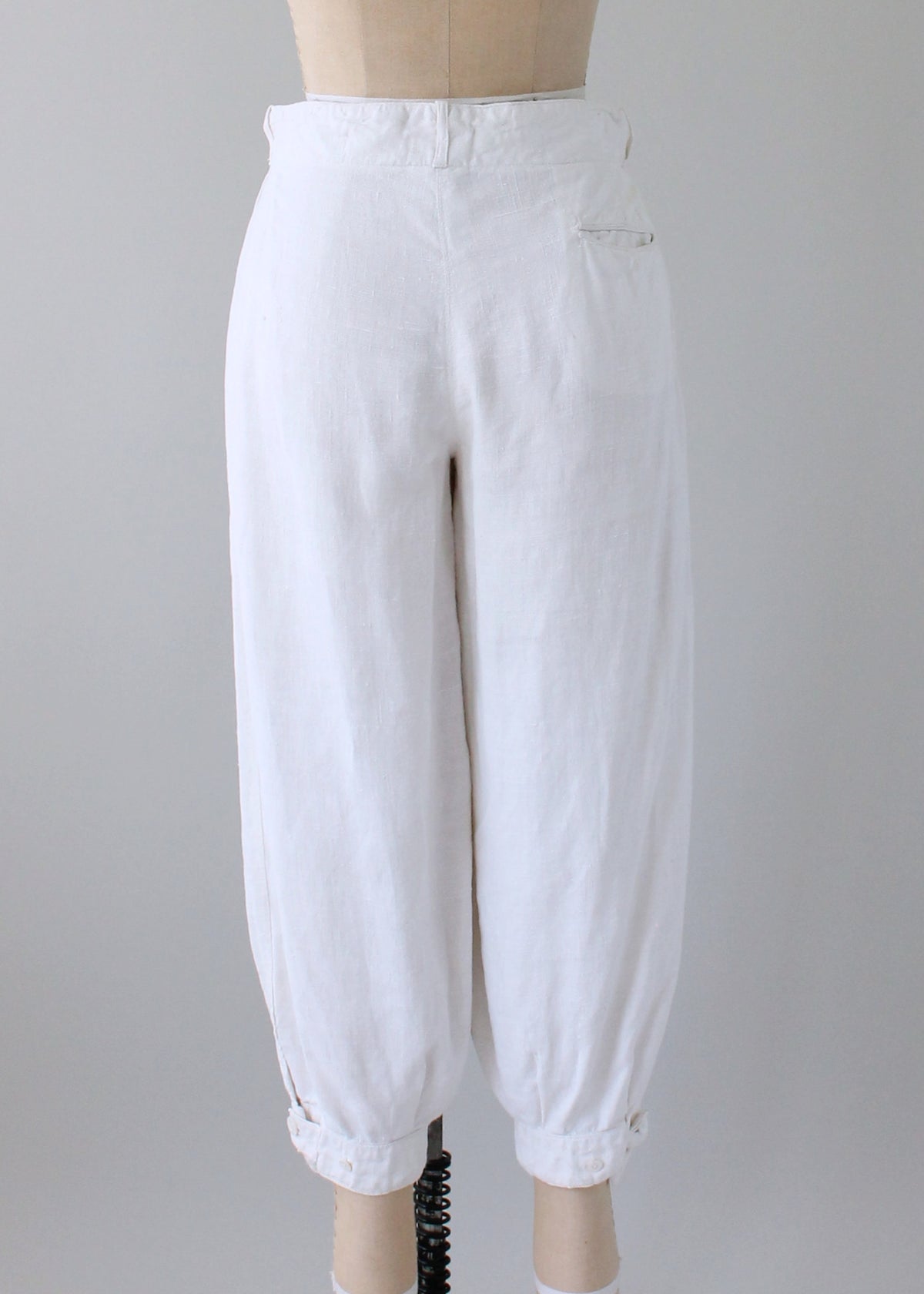 Vintage 1920s White Linen Plus Fours Breeches - Raleigh Vintage