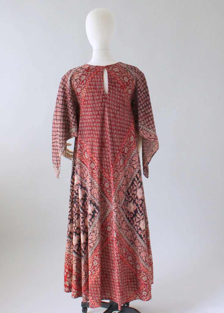 Vintage 1960s Adini Indian Cotton Caftan Dress | Raleigh Vintage
