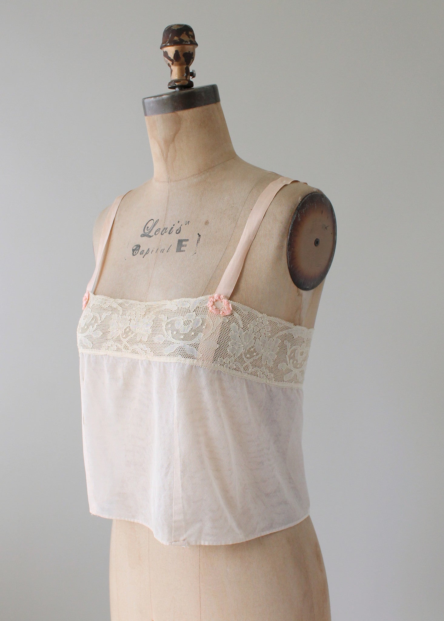 Vintage 1920s French Mesh And Lace Brassiere Raleigh Vintage