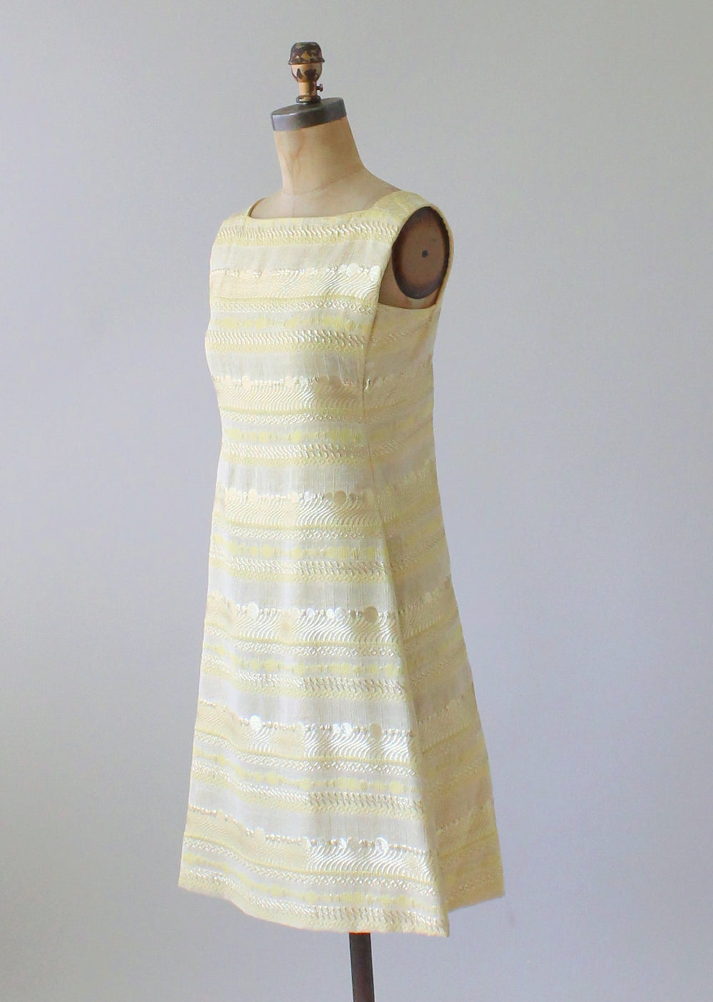Vintage 1960s Malcolm Starr MOD Gold Lame Party Dress - Raleigh Vintage