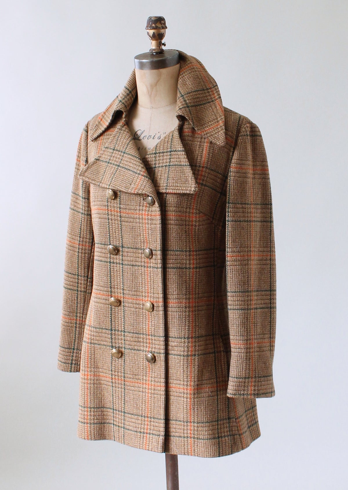 Vintage 1960s Plaid Tweed Car Coat - Raleigh Vintage