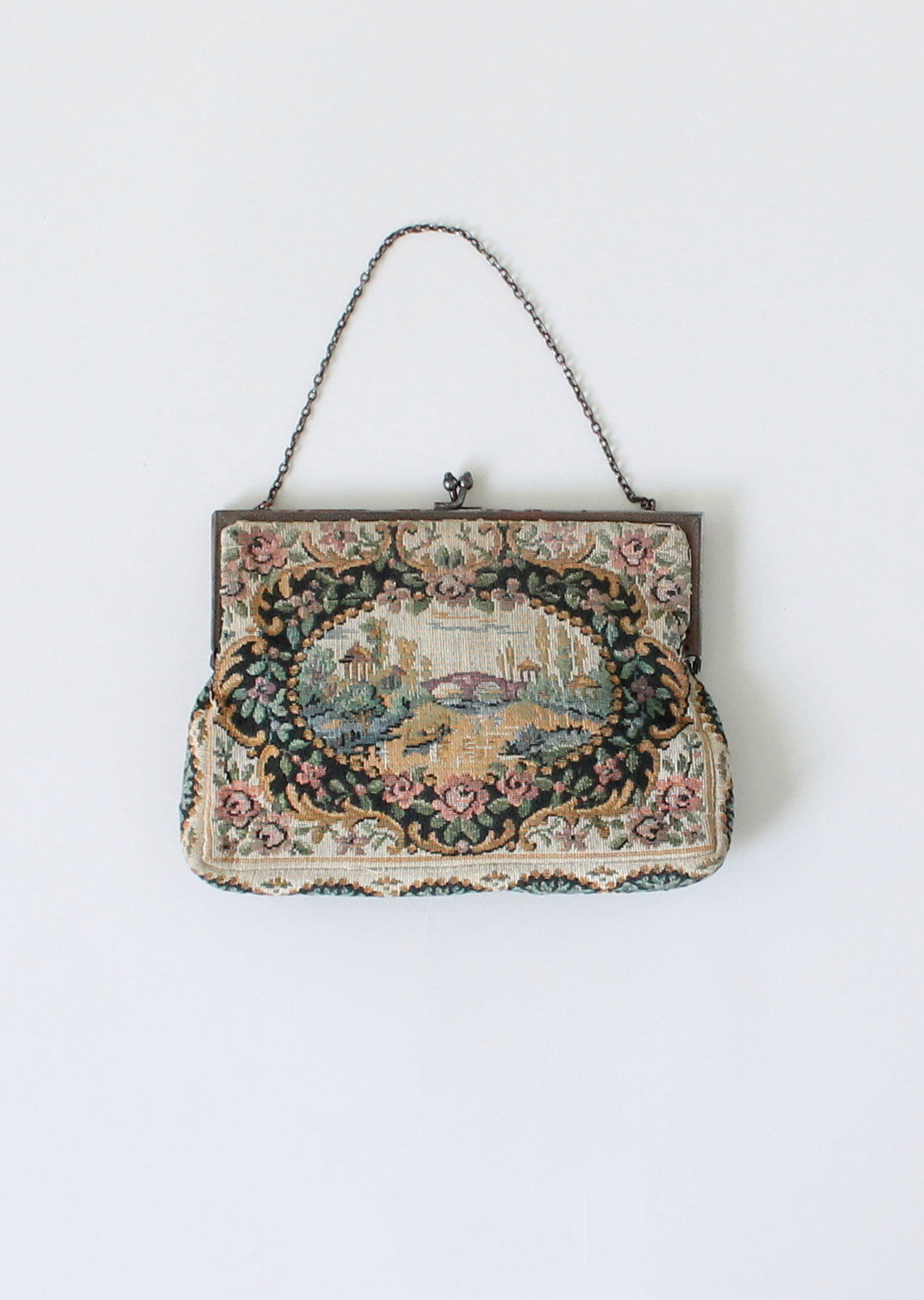Vintage 1930s French Tapestry Purse - Raleigh Vintage