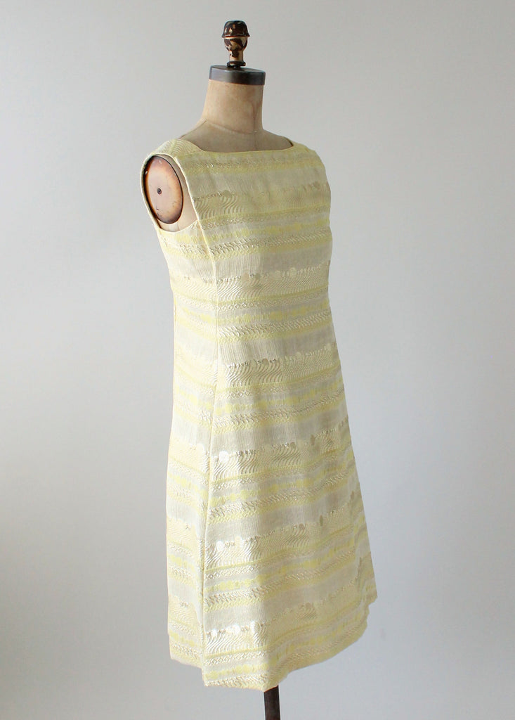 Vintage 1960s Malcolm Starr MOD Gold Lame Party Dress | Raleigh Vintage