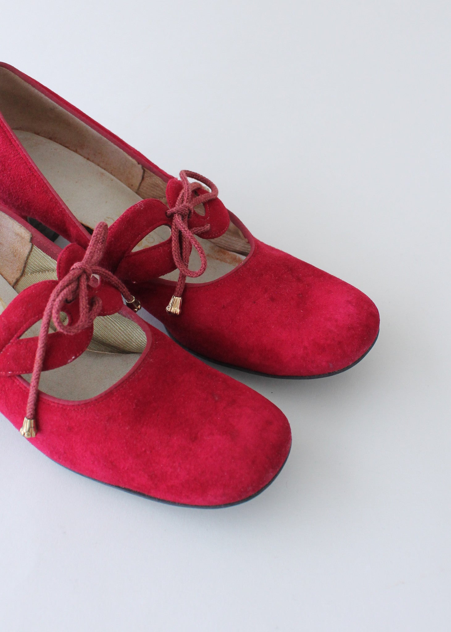 Vintage 1960s MOD Red Mary Janes Shoes - Raleigh Vintage