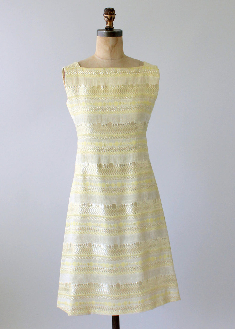 Vintage 1960s Malcolm Starr MOD Gold Lame Party Dress - Raleigh Vintage