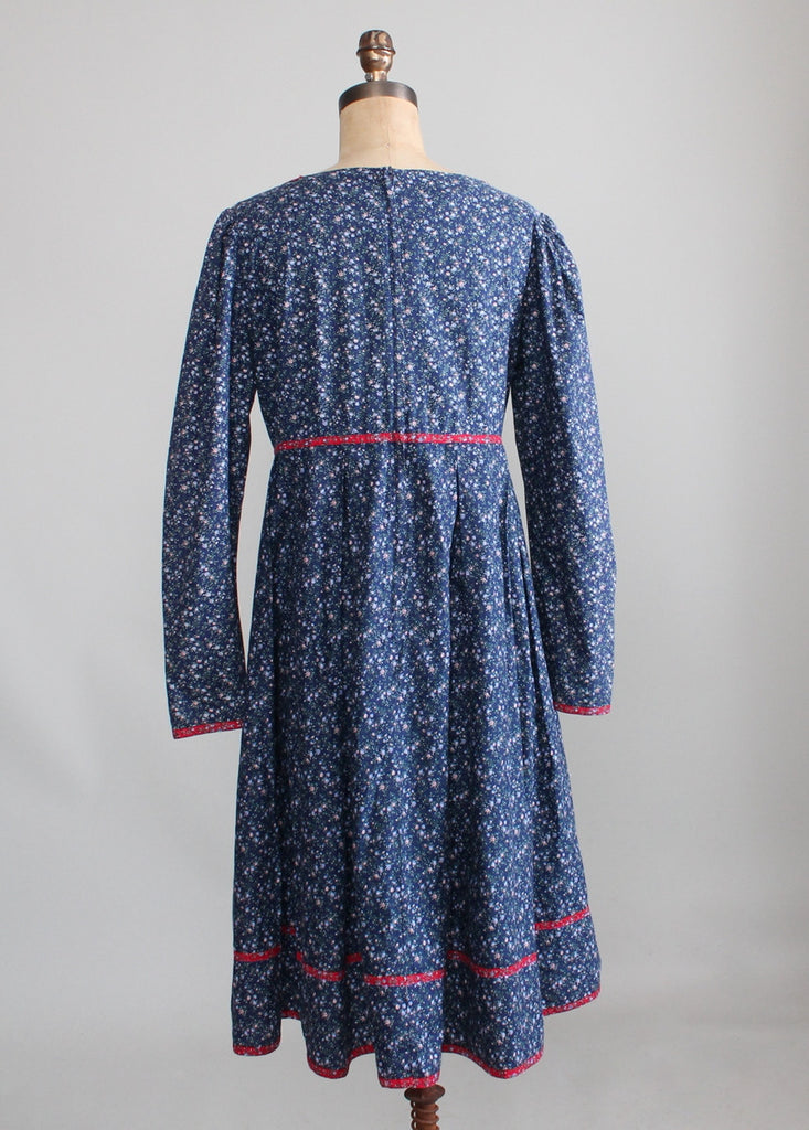 Vintage 1970s Gunne Sax Blue Calico Dress | Raleigh Vintage