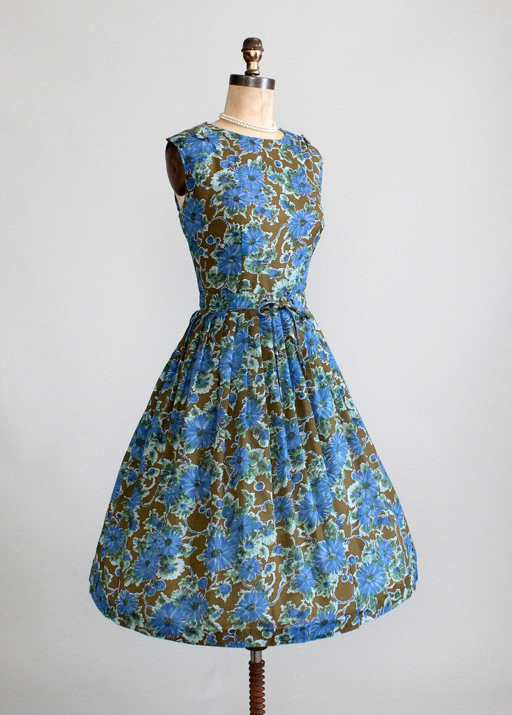 Vintage 1960s English Garden Day Dress - Raleigh Vintage