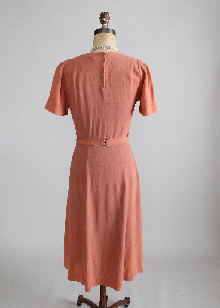 Vintage 1940s Color Block Swag Dress | Raleigh Vintage