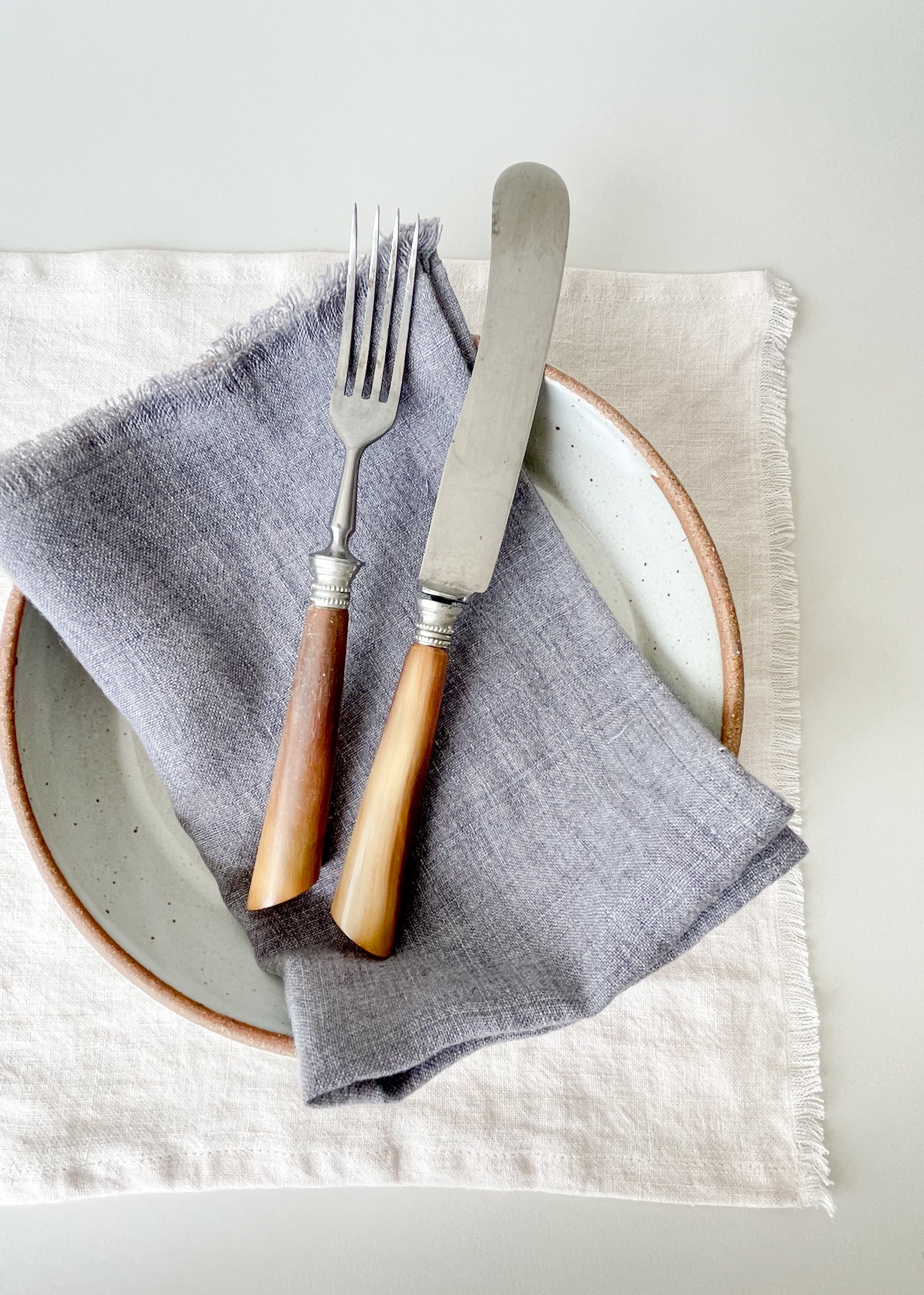 Stone Washed Linen Napkin Set