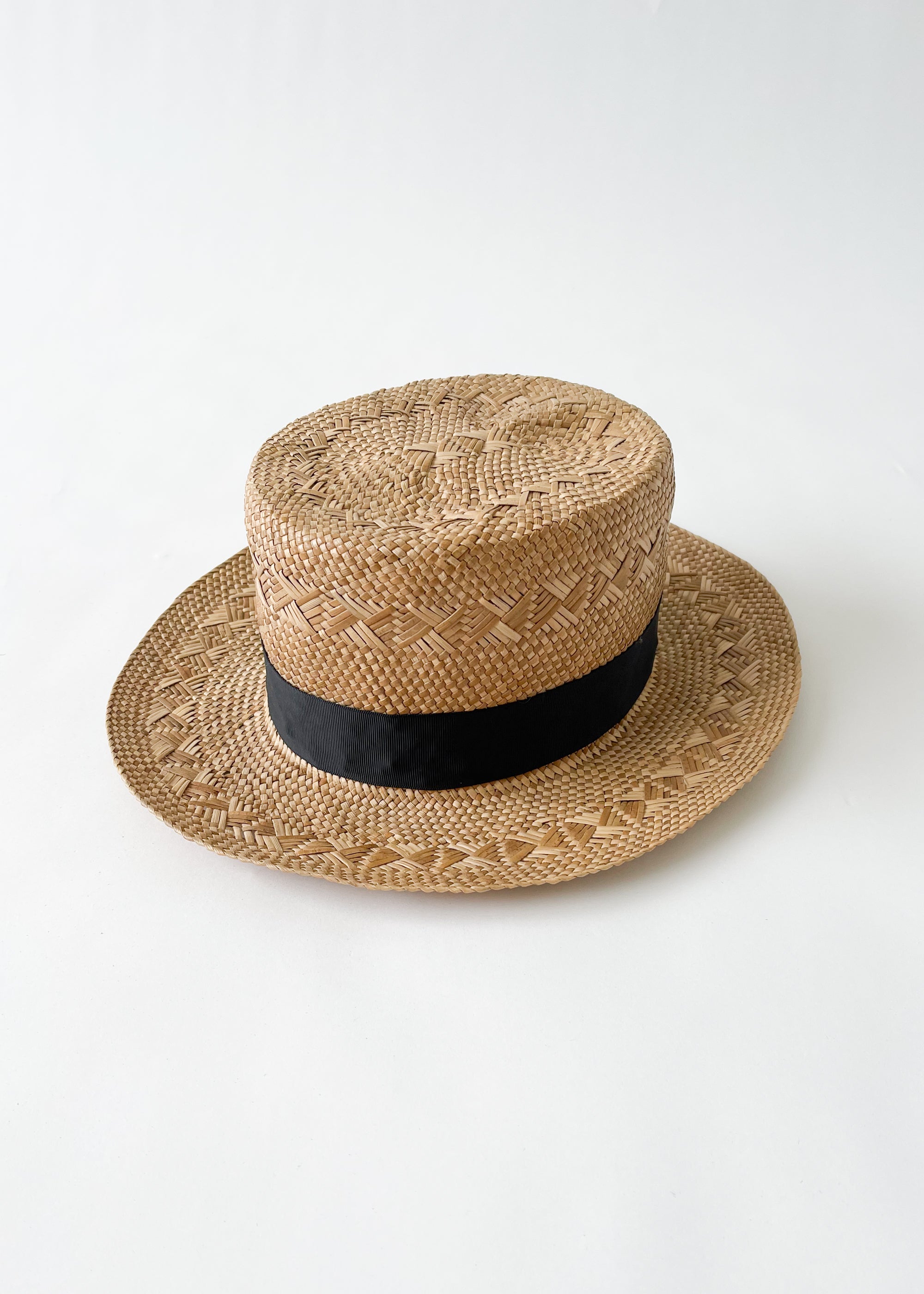 Vintage 1930s Stetson Straw Boater Hat - Raleigh Vintage