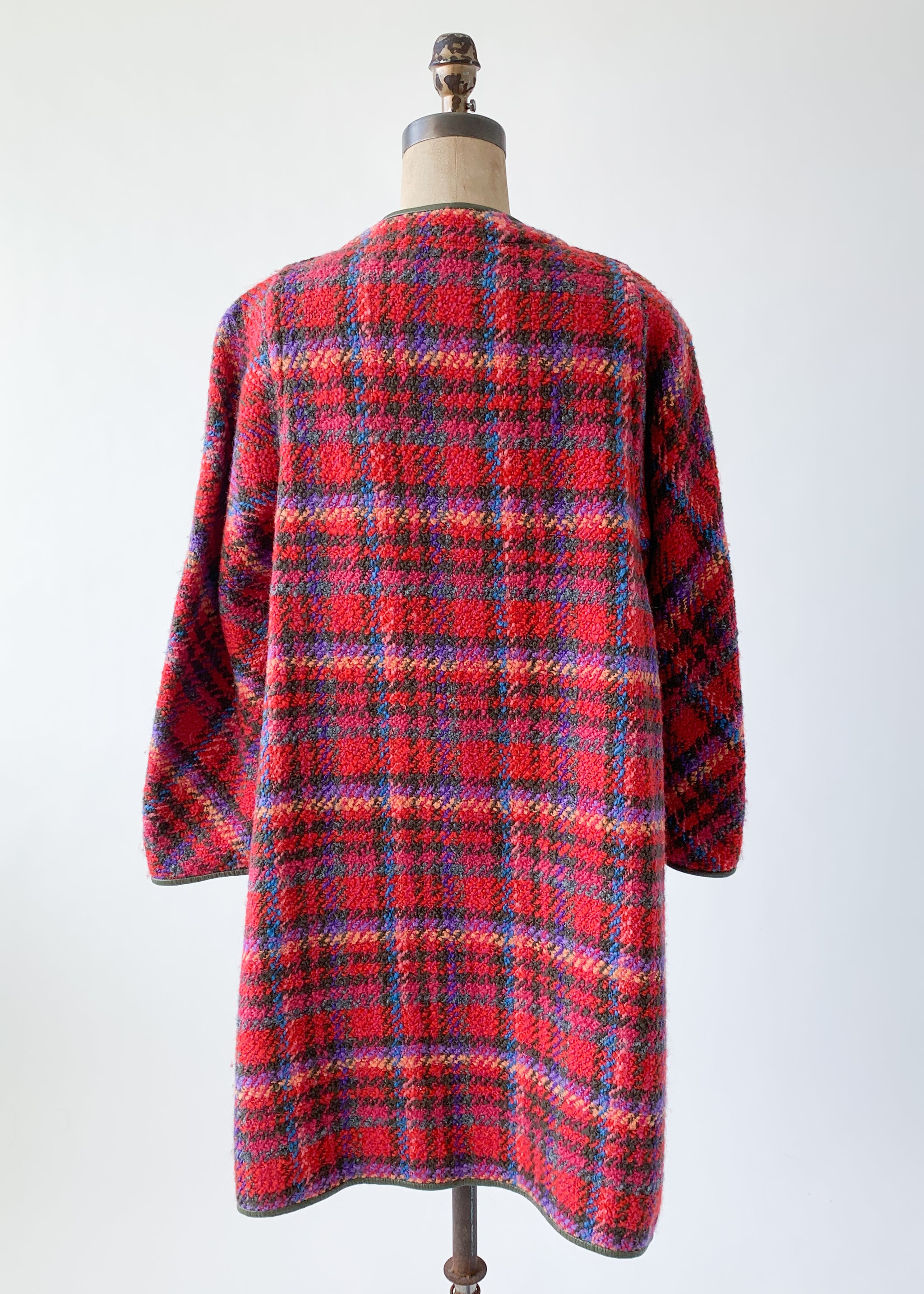 Vintage 1960s Bonnie Cashin Plaid Coat and Scarf - Raleigh Vintage