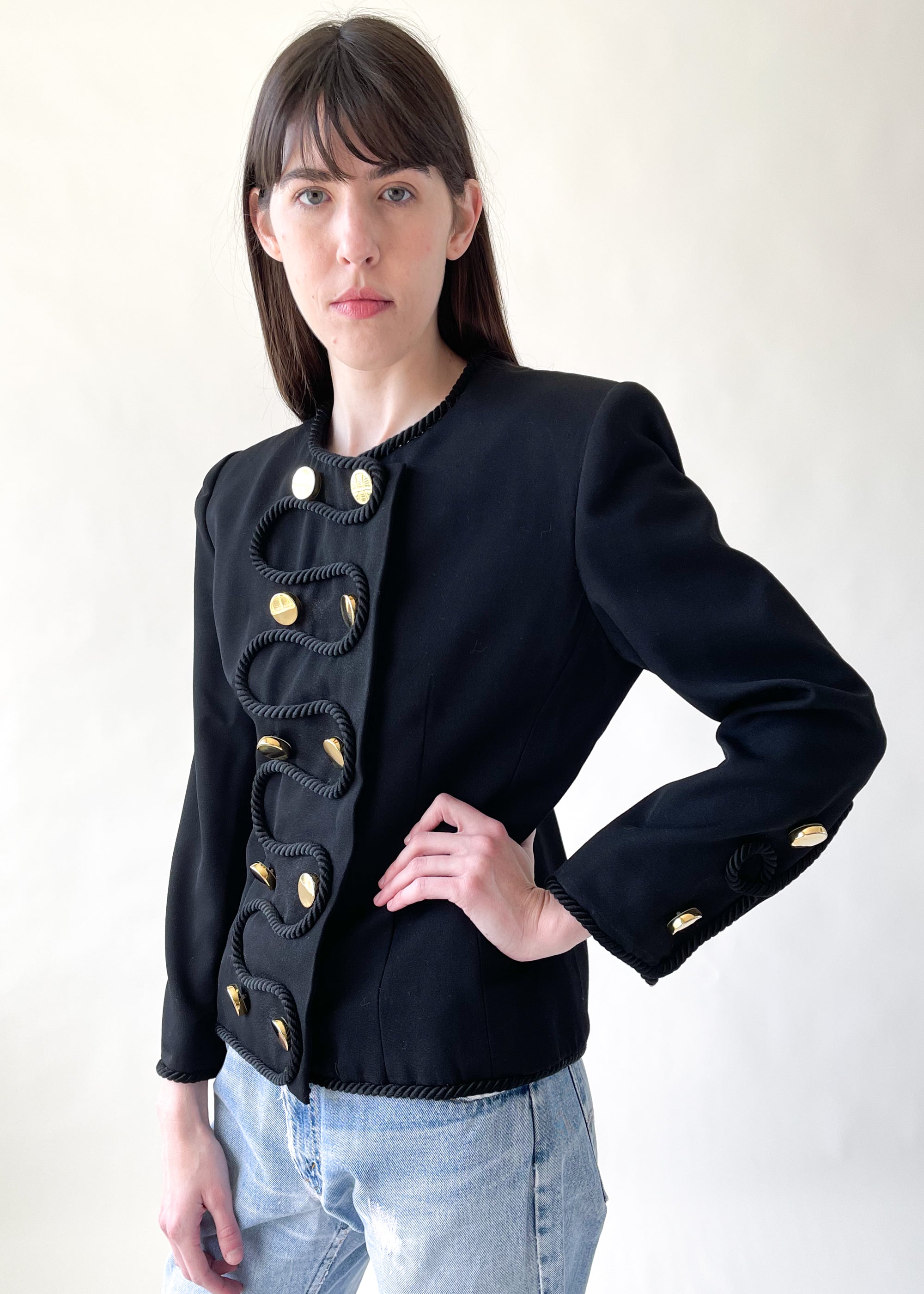 Vintage 1980s Givenchy Blazer with Soutache - Raleigh Vintage