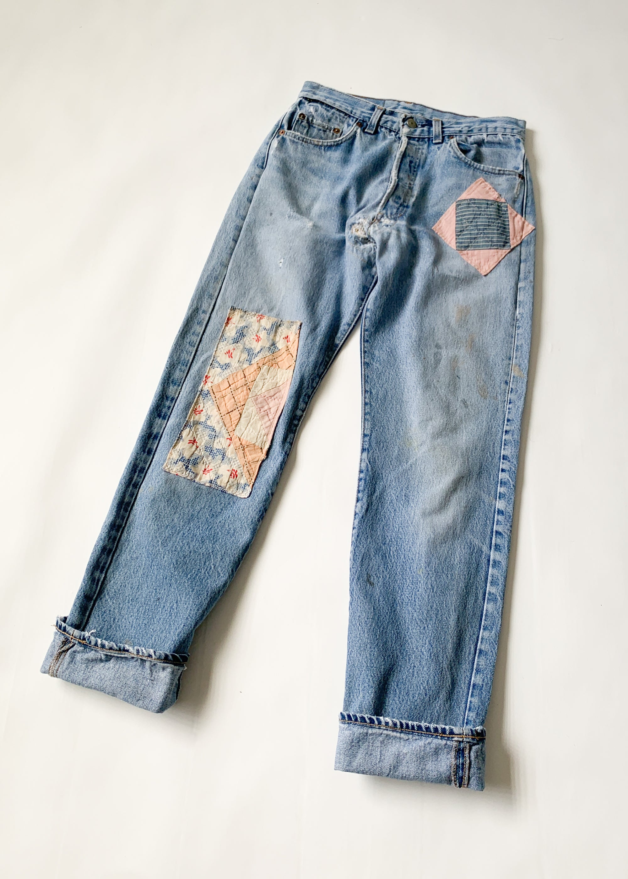 Vintage 1980s Levi's 501 Patched Jeans - Raleigh Vintage