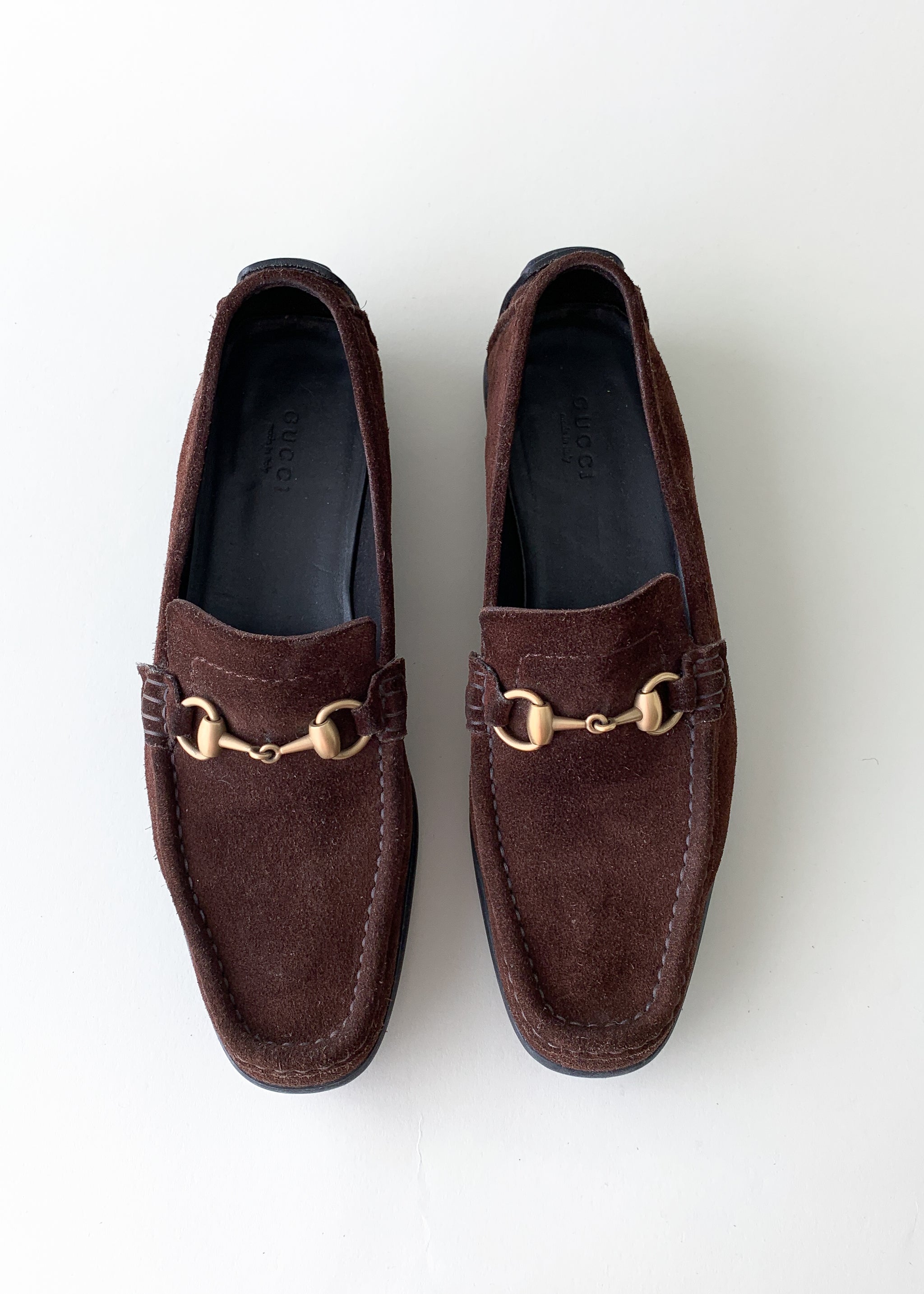 gucci suede driving shoes