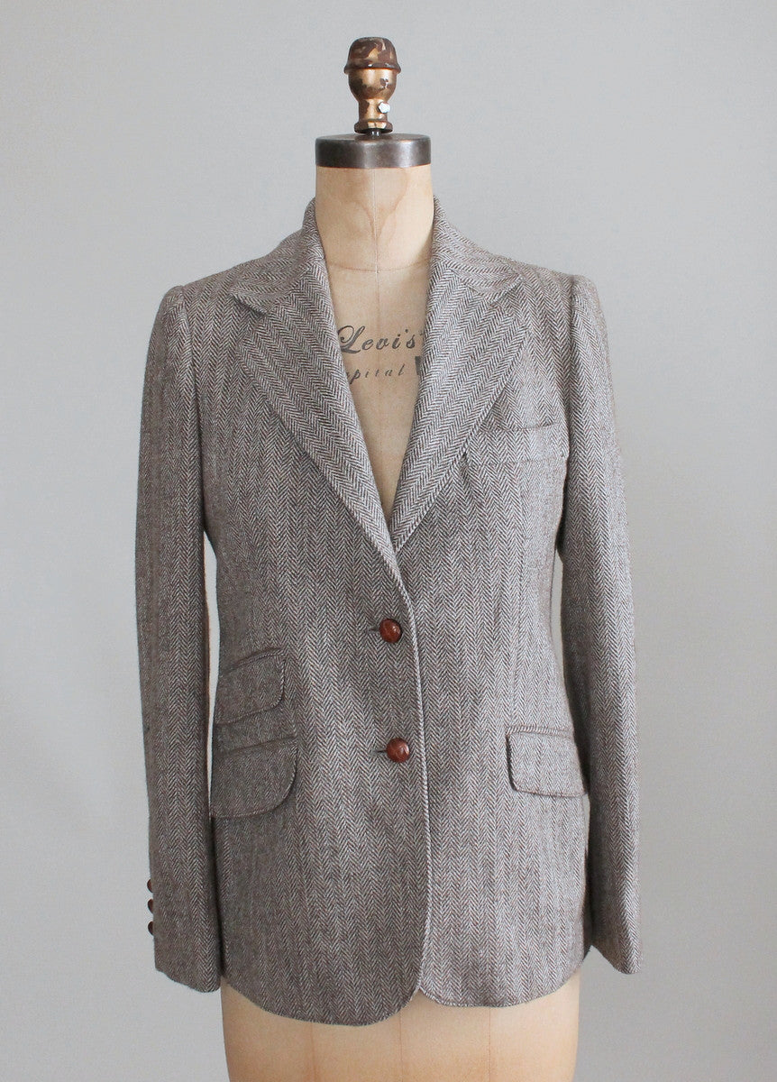 Vintage Londonderry Herringbone Tweed Jacket - Raleigh Vintage