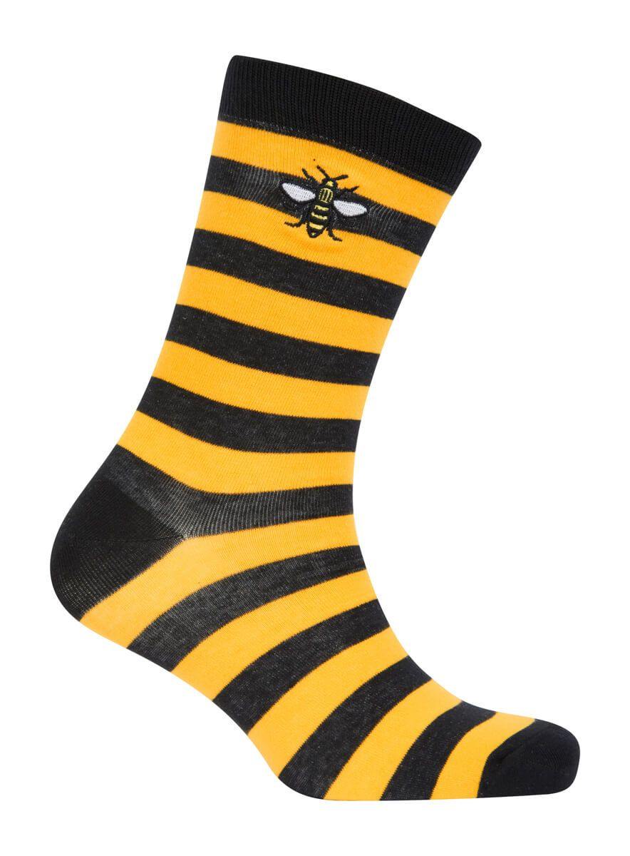 Black and Yellow Stripy Bee Socks