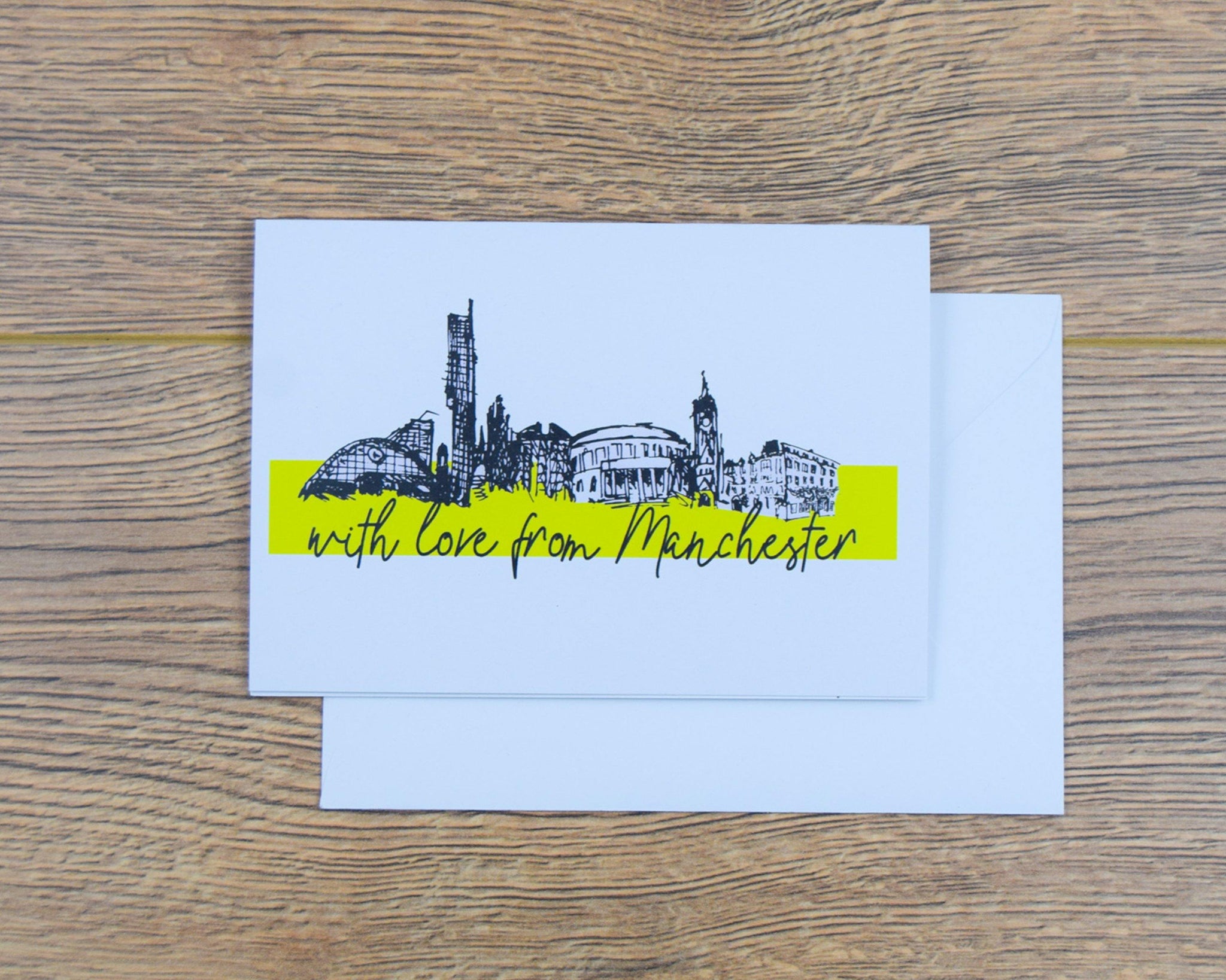 WITH LOVE FROM MANCHESTER GREETING CARD