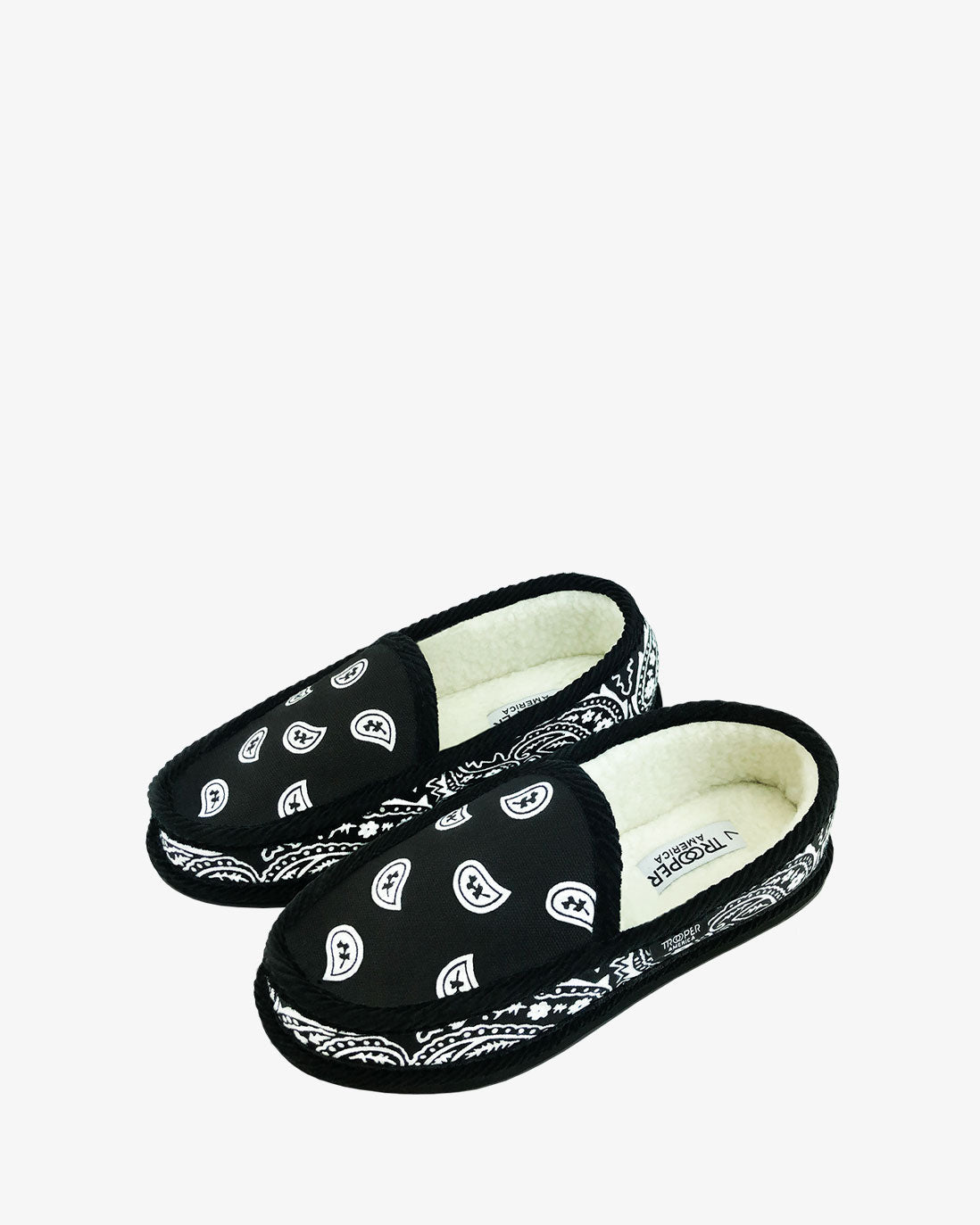 black bandana slippers