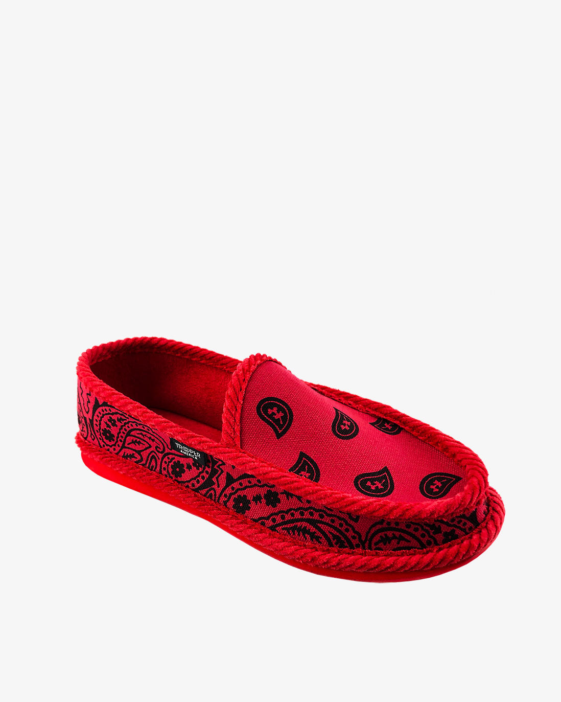 red bandana slippers