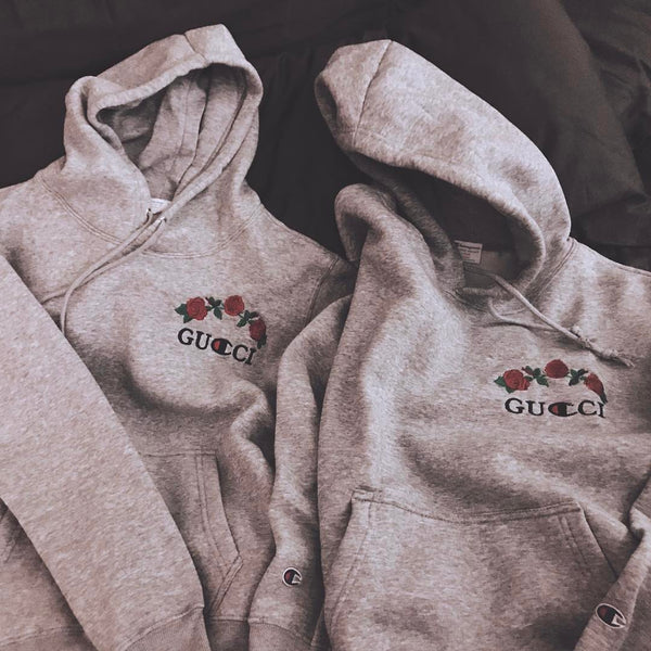 champion gucci rose hoodie