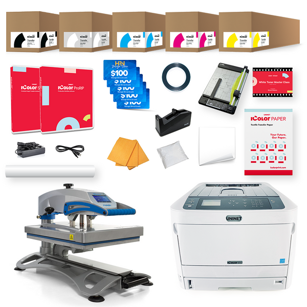 Uninet iColor 560 White Toner Transfer Printer Pro Package (Optional Heat Press) iColor 560 Pro Toner Package : Garment Printer Ink
