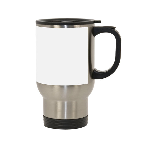 White 15oz Stainless Steel Travel Mug - Reuse, Recycle, Reduce design –  Nobby Hub