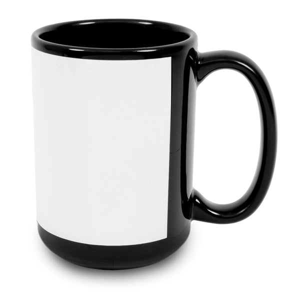 Download 15 Oz Black Orca Ceramic Mugs With White Sublimation Patch 36 Per C