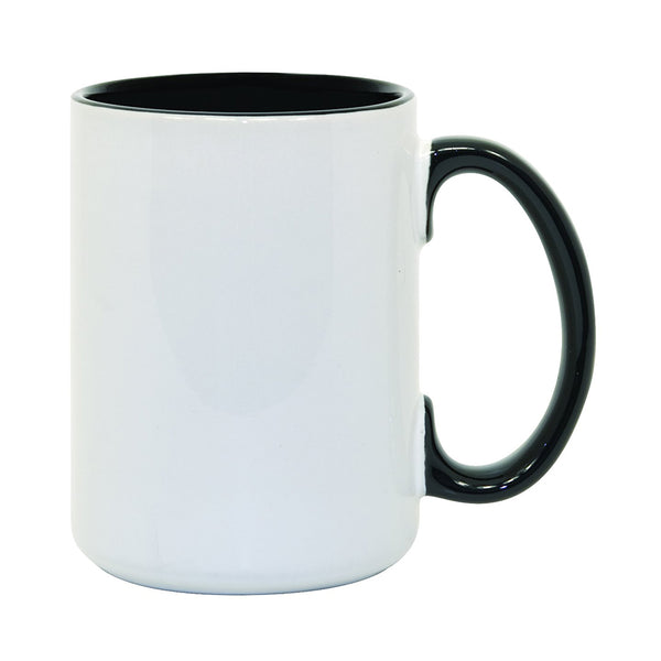 Gator Bulk Mugs Sublimation Blank Ceramic Mug White With Black Interior,  11oz, case of 36 