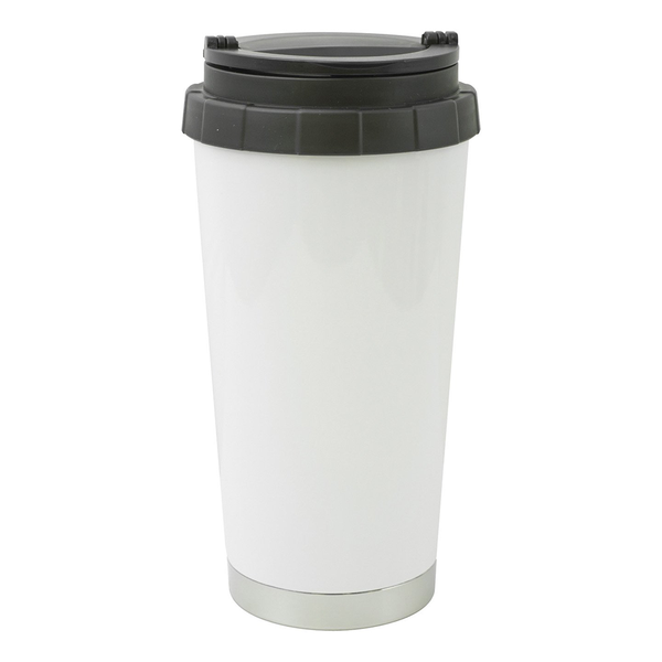 Hug in a Mug White Stainless Steel Travel Mug, 14 oz.