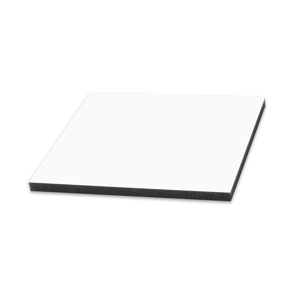 Square Coasters hardboard with Cork Back Gloss White Sublimation Blank