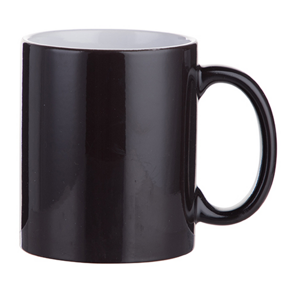 HPN ORCA Premium 11 oz. Black Sublimation Ceramic Mug with White Patch