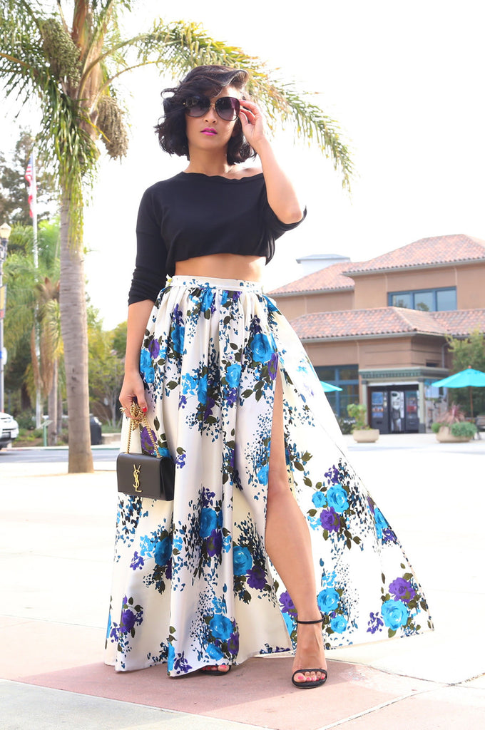 * MADE TO ORDER: The Maxi High Slit Skirt (optional slit) - KTRcollection