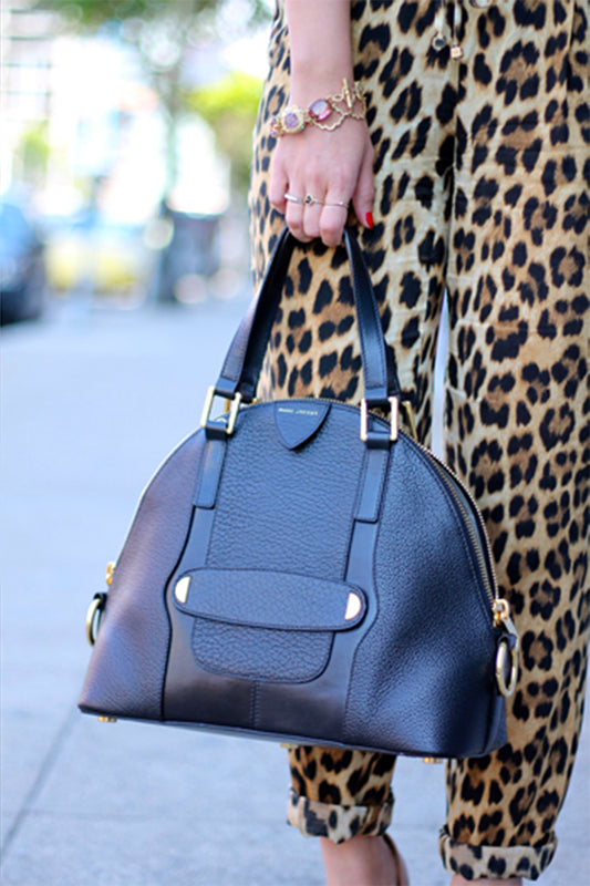 Marc Jacobs Black Leather Bowery Sutton Satchel