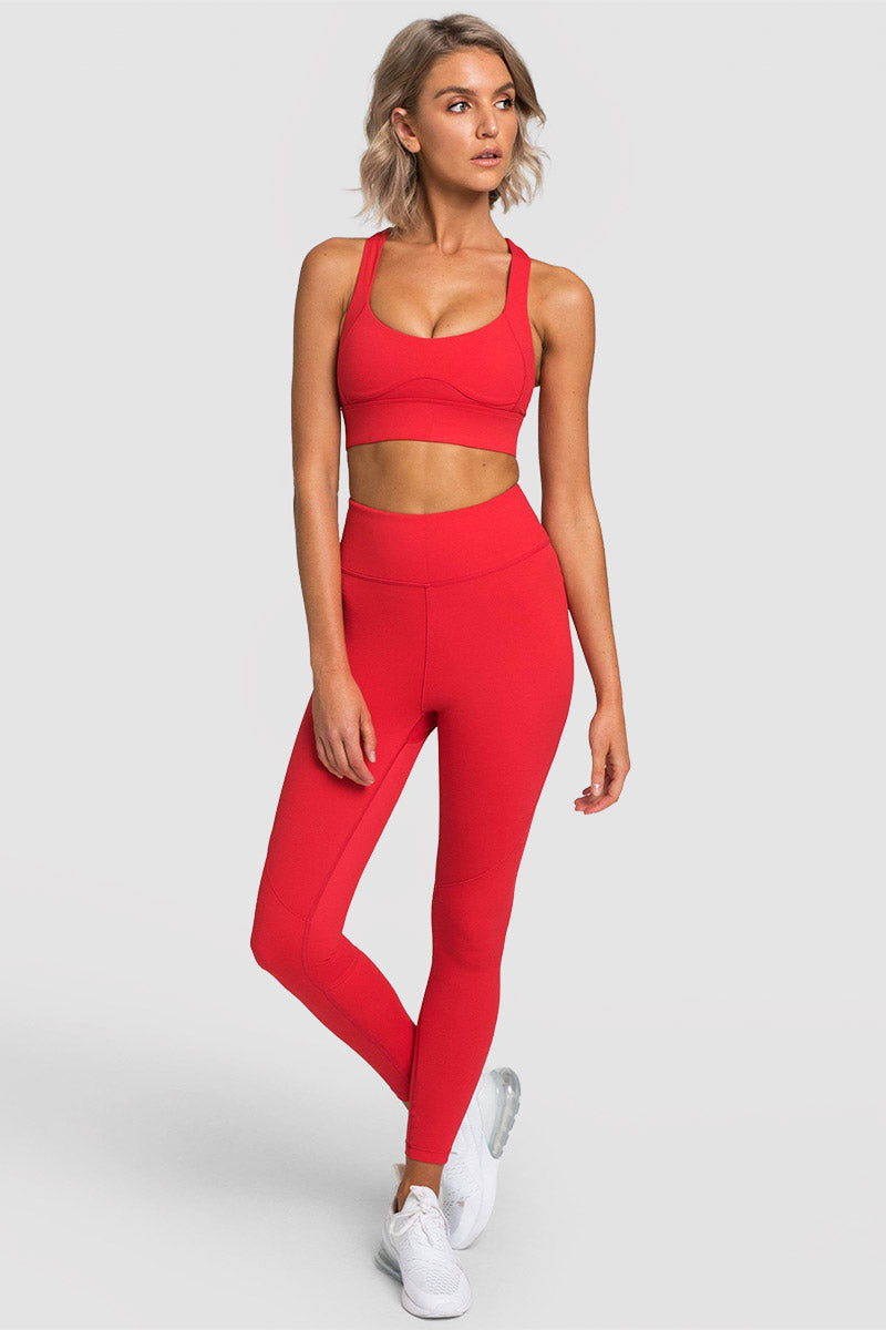 red workout pants