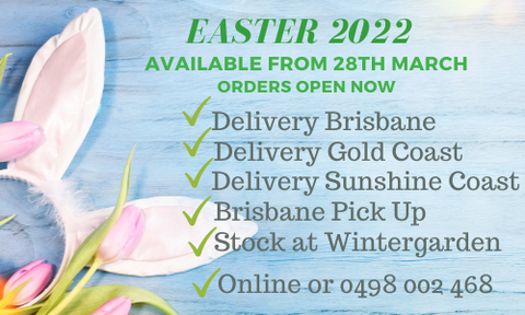 A notice detailing Dello Mano Easter Gift delivery and pick up details