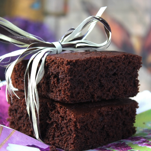 Two Brownies Tied Together with green ribbon