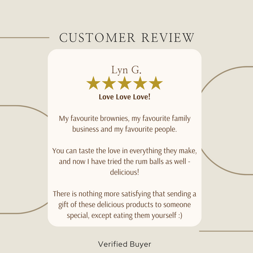 A 5 Star review for Brownie Gift Boxes by Lyn G a verified buyer