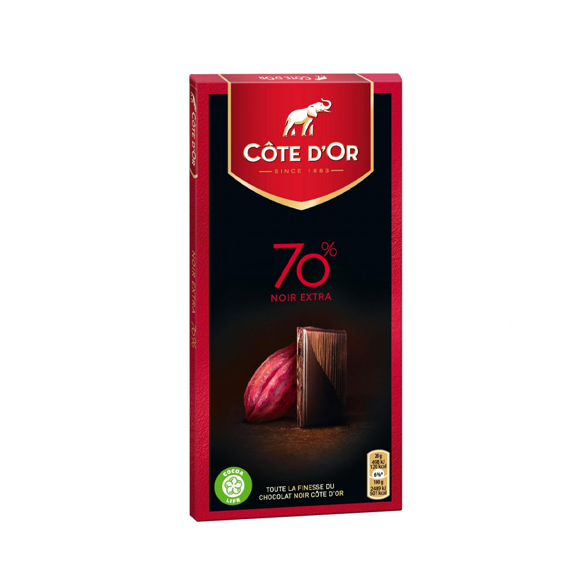 LOT TABLETTE CHOCOLAT NOIR 52% 100GR X5