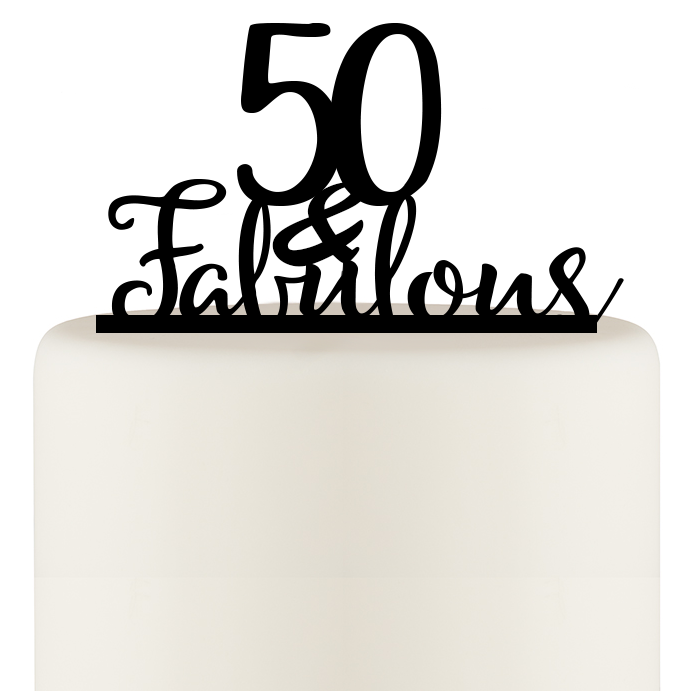 Original 50 and Fabulous 50th Birthday Cake Topper – Wedding Collectibles