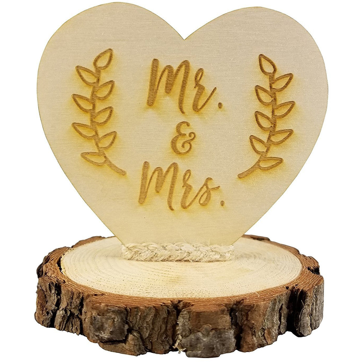 Rustic Wood Mr Mrs Wedding Cake Topper Wedding Collectibles