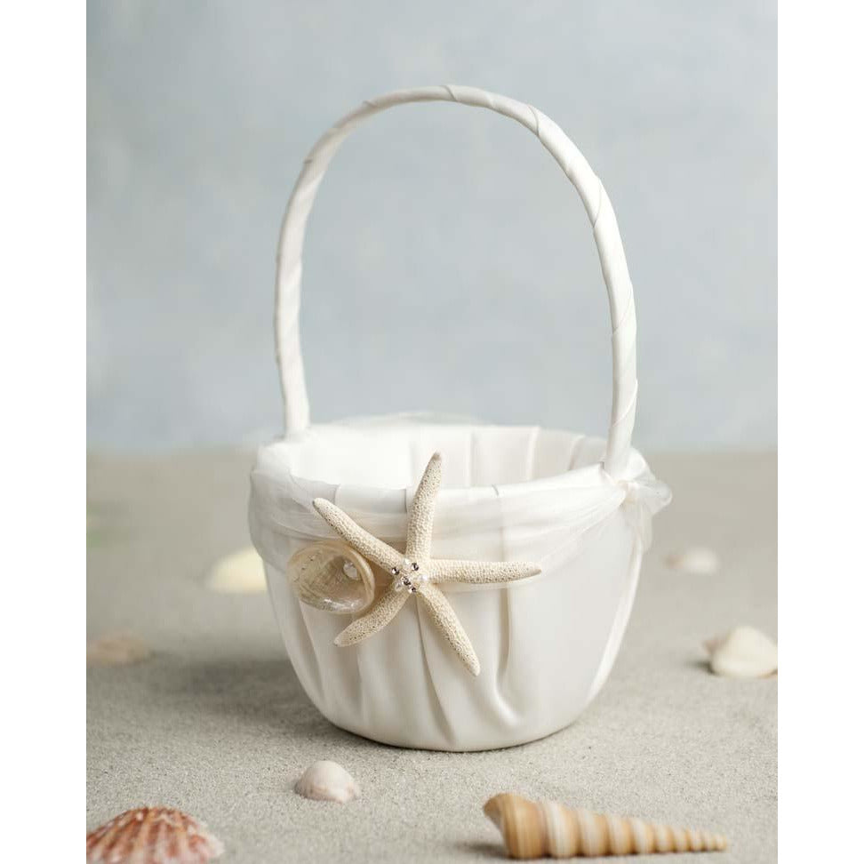 beach wedding flower girl basket