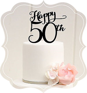 50th Wedding Anniversary Topper