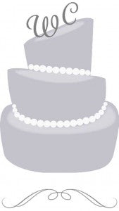 Monogram Wedding Cake Toppers
