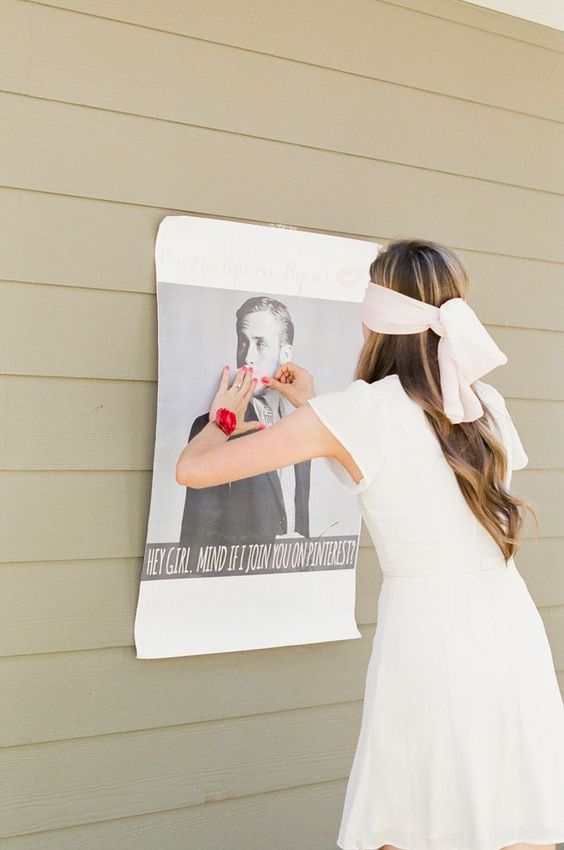Can we PLEASE do "Pin the lips on Ryan Reynolds"? lol - 10 unique bridal shower ideas that bring the fun factor! - Wedding Party