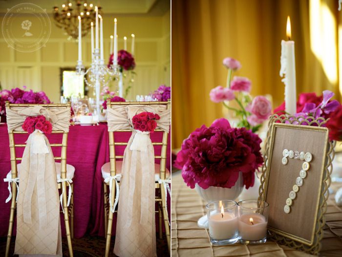 Fuchsia and taupe wedding: Bold Wedding Color Combo